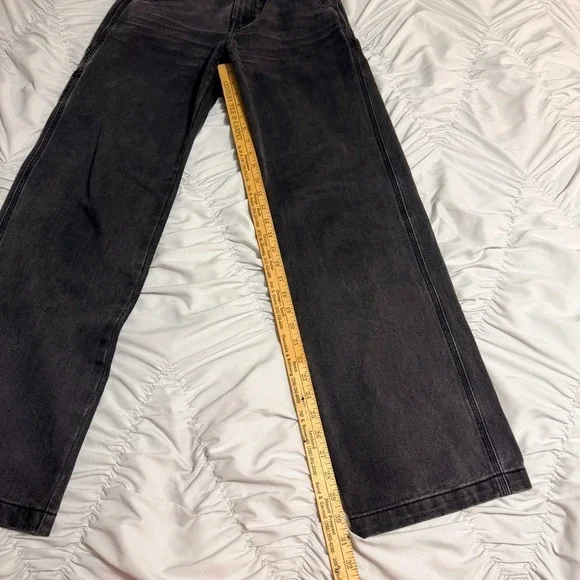 J. Galt Shanghai Black Straight Leg Jeans Women's Size S Washed Denim High Rise - Picture 2 of 10